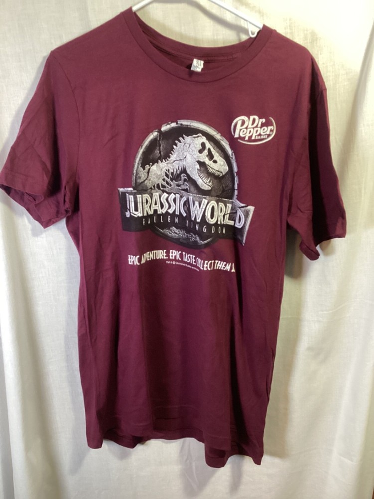 Dr Pepper (Jurassic World Fallen Kingdom) Maroon Large Cotton New T Shirt T20