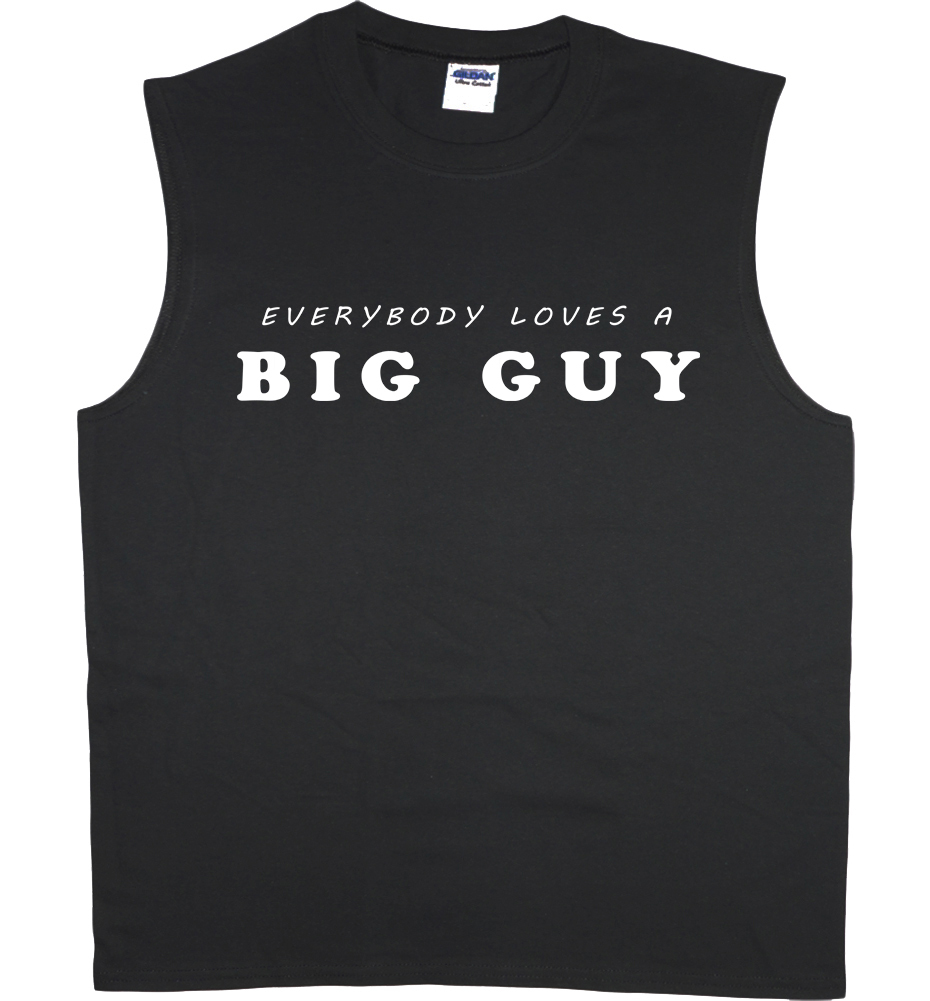 Men's sleeveless shirt everybody loves a big guy funny saying tank top 3X 4X 5X gallery