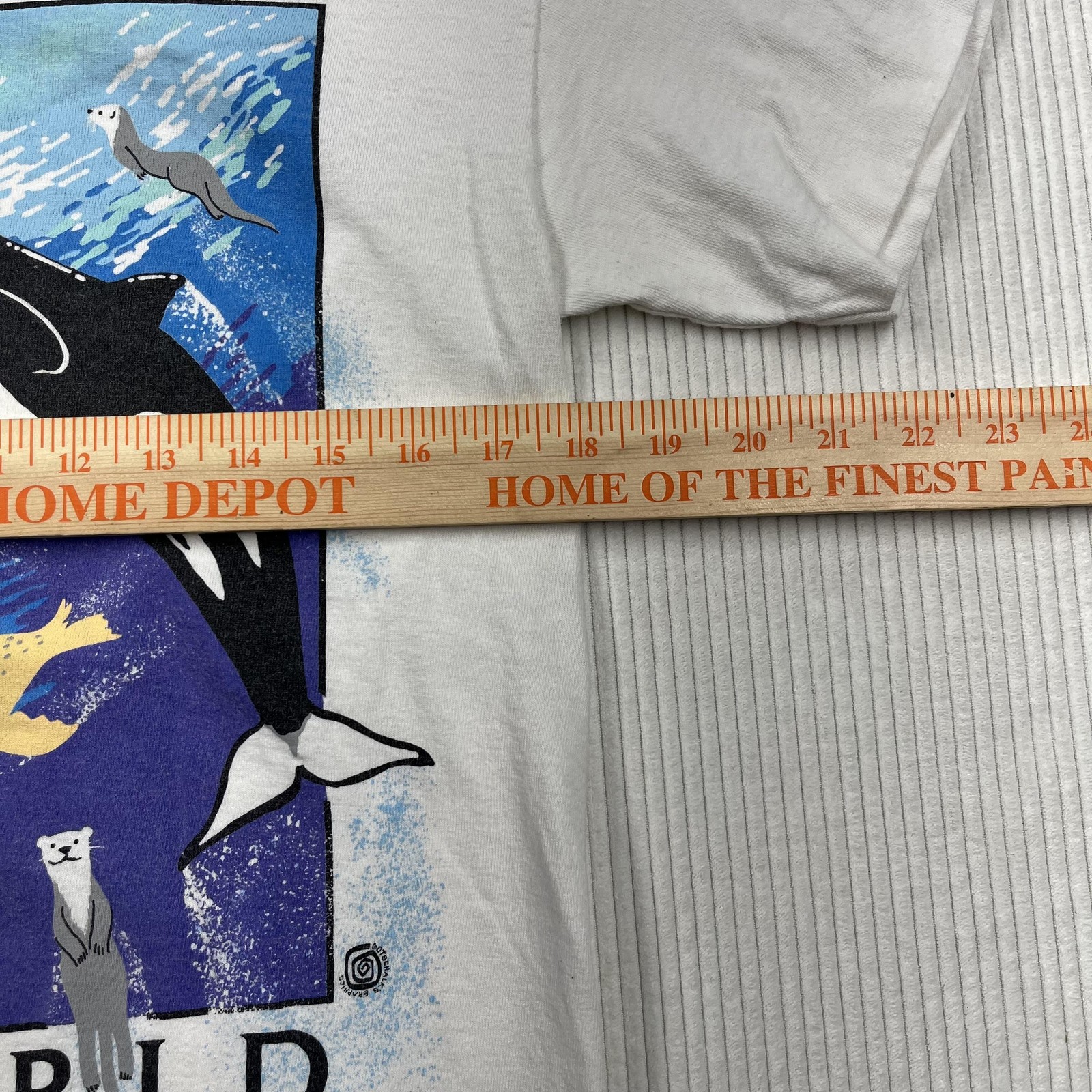Vintage Kingstree Classic Shirt Mens M White Sea World Orca Graphic Tee 90s USA gallery