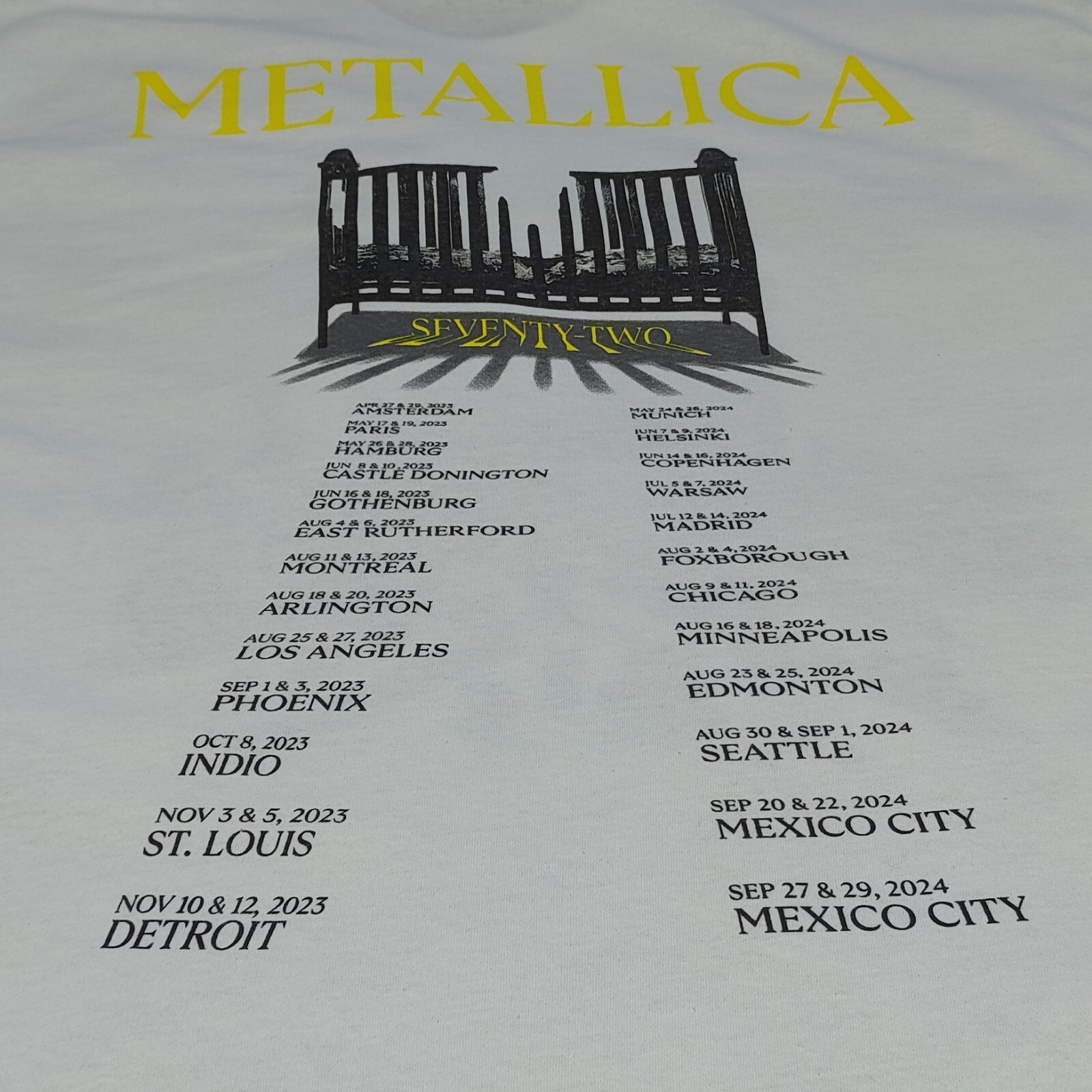 Metallica XL Sofi Stadium Official Simplified T Shirt Gildan gallery
