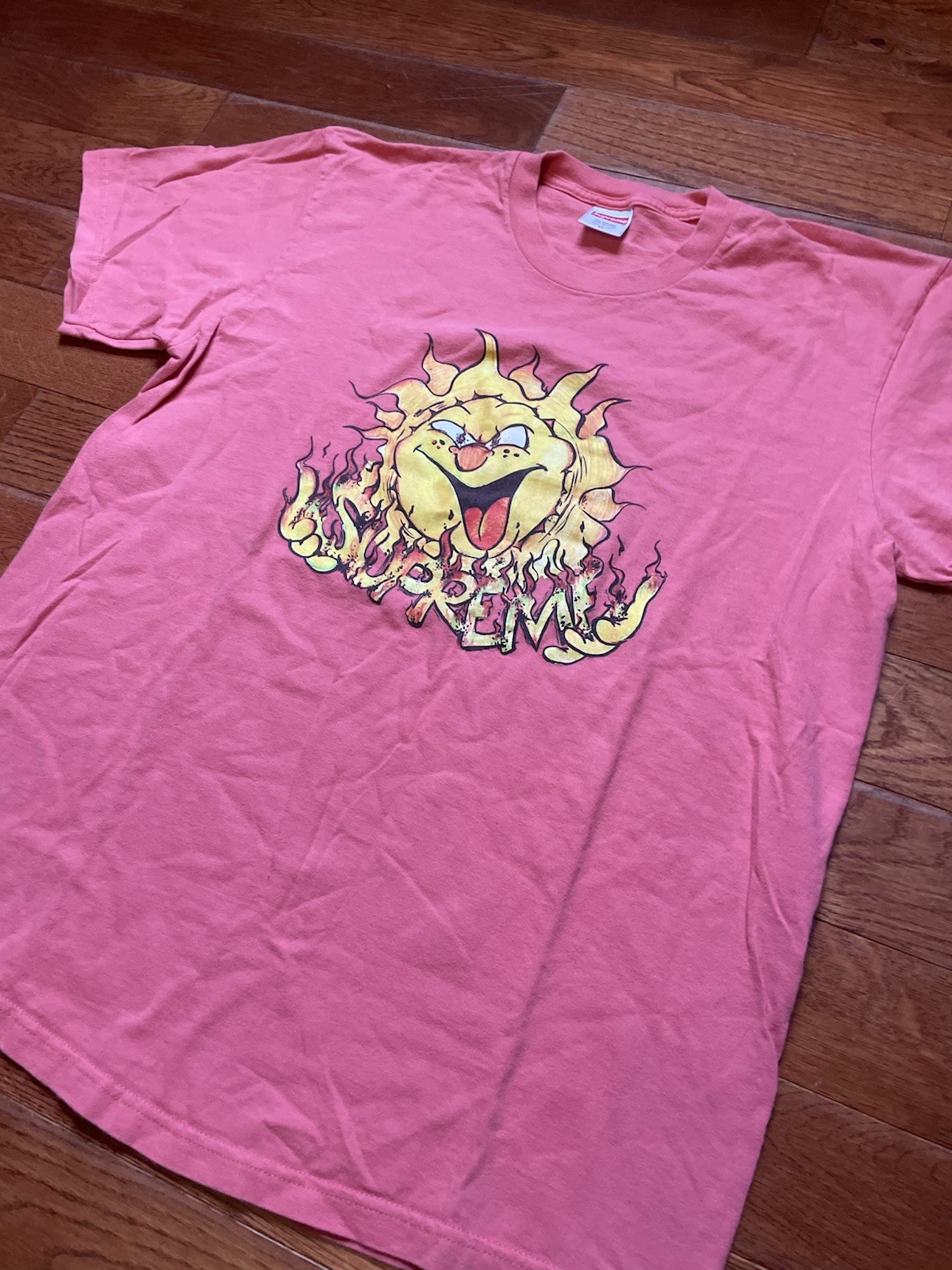 Supreme Sun Tee (M) Coral Graphic Shirt Made USA FW20 Streetwear Skater T Shirt gallery