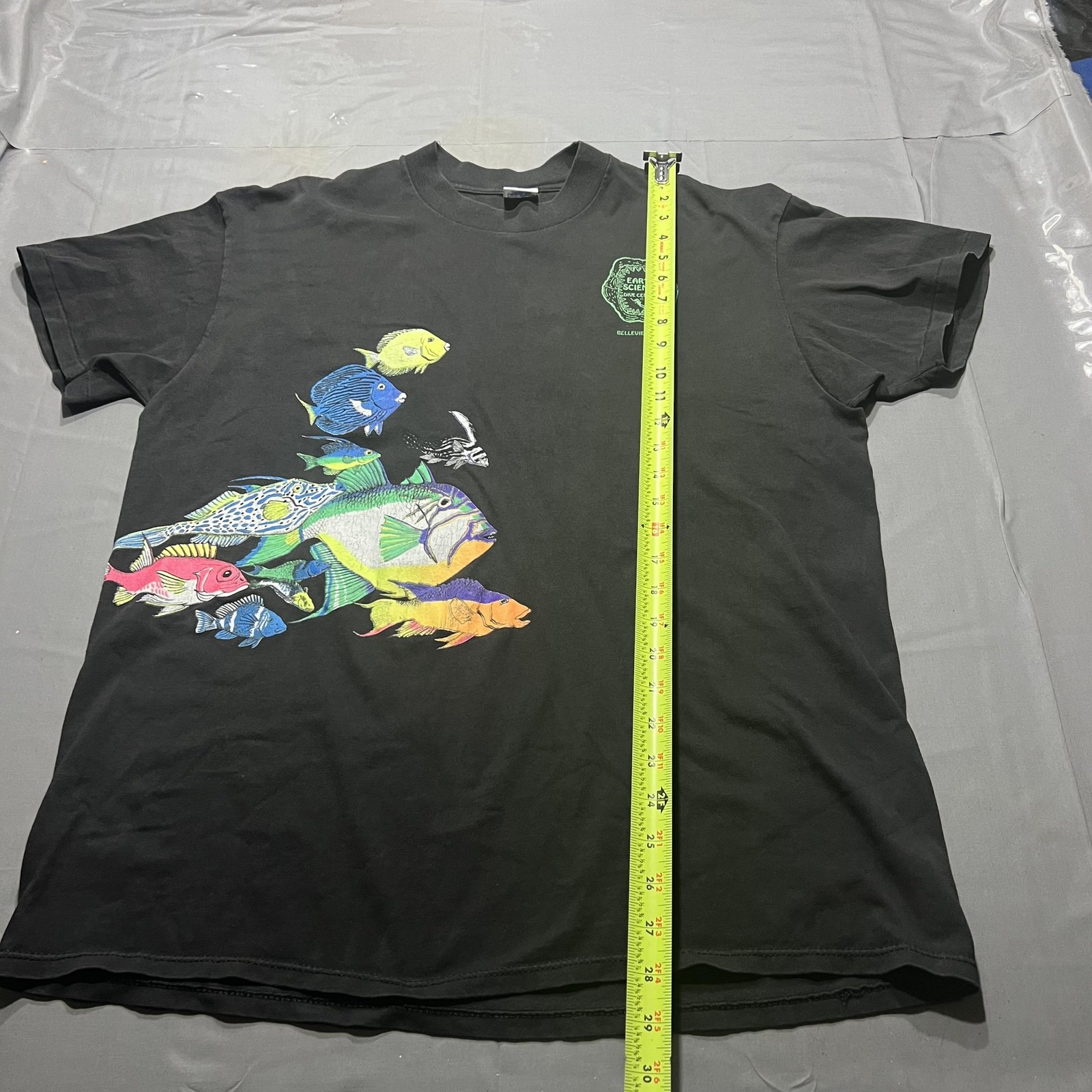 Velva Sheen Shirt Mens XL Black Earth Science Dive Center Ocean Fish Graphic Tee gallery
