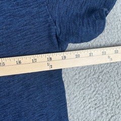 Wallace & Barnes Shirt Mens Medium Indigo Blue Short Sleeve Pocket Crew Neck