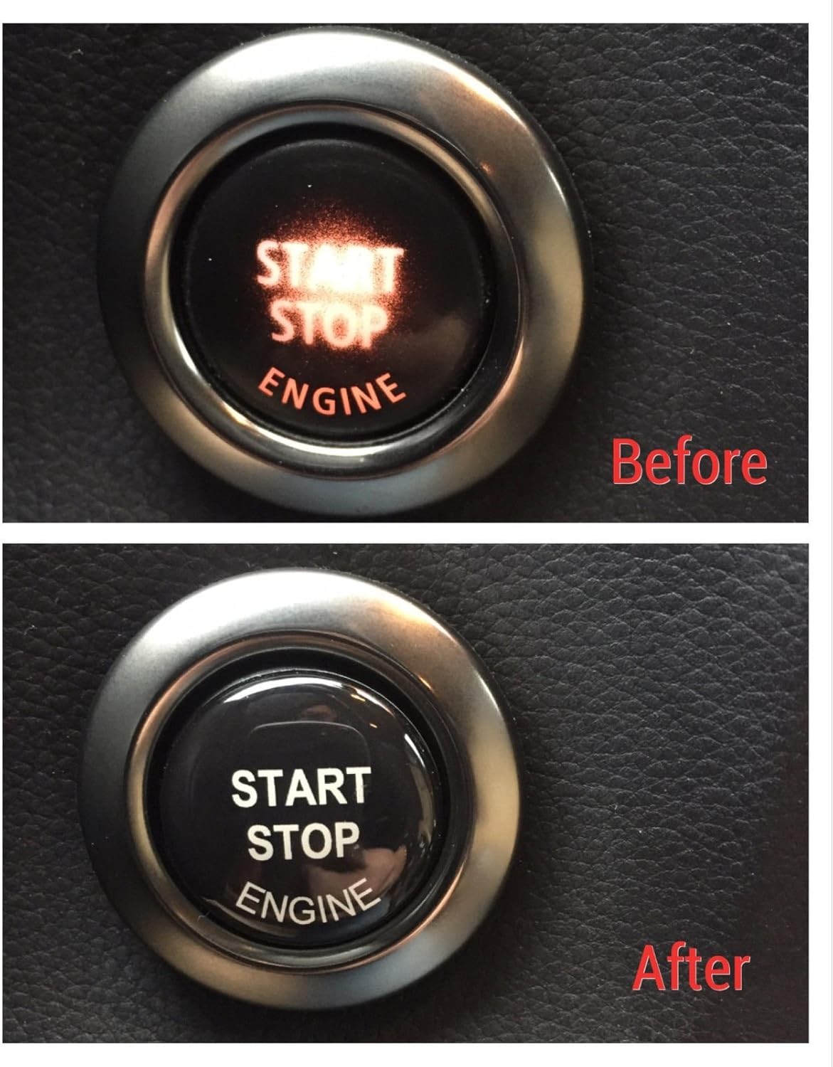 Engine Start Stop Button Repair kit 3D Sticker Decal, Compatible with E90 E91 E6