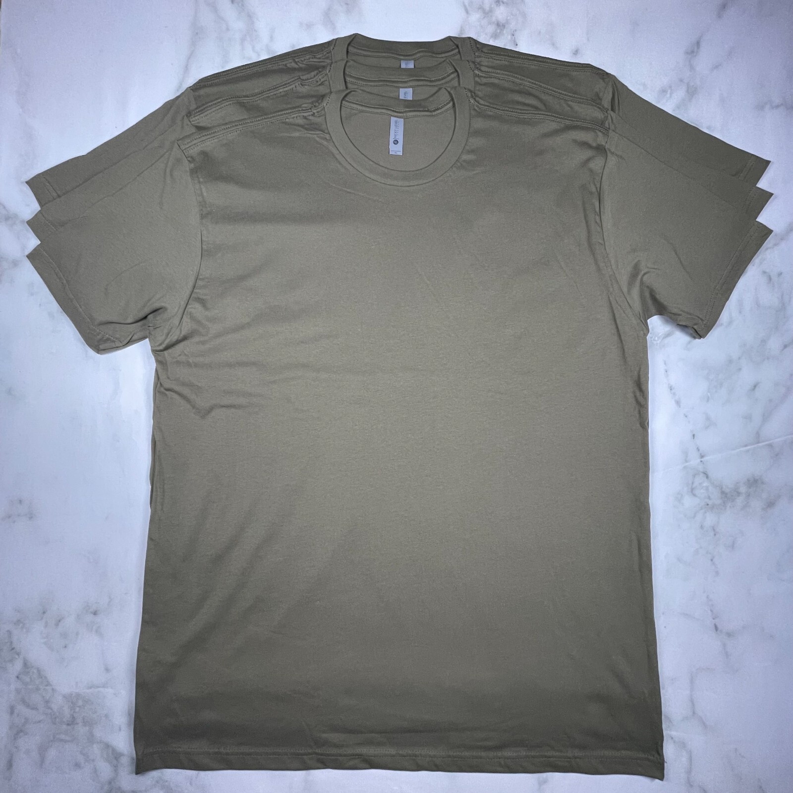 Lot of 3 Next Level Unisex Premium Army TShirts Plain Super Soft US Size XL gallery