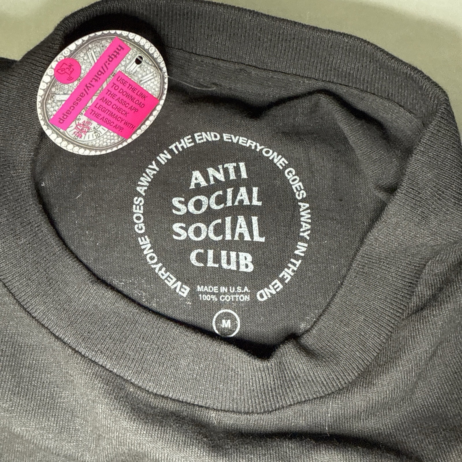 Anti Social Social Club Koi Pisces Black Tee ASSC DS Brand New Medium gallery