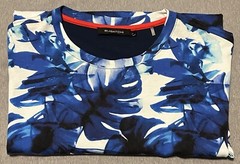 Bugatchi Blue Floral Short Sleeve T Shirt Men’s L