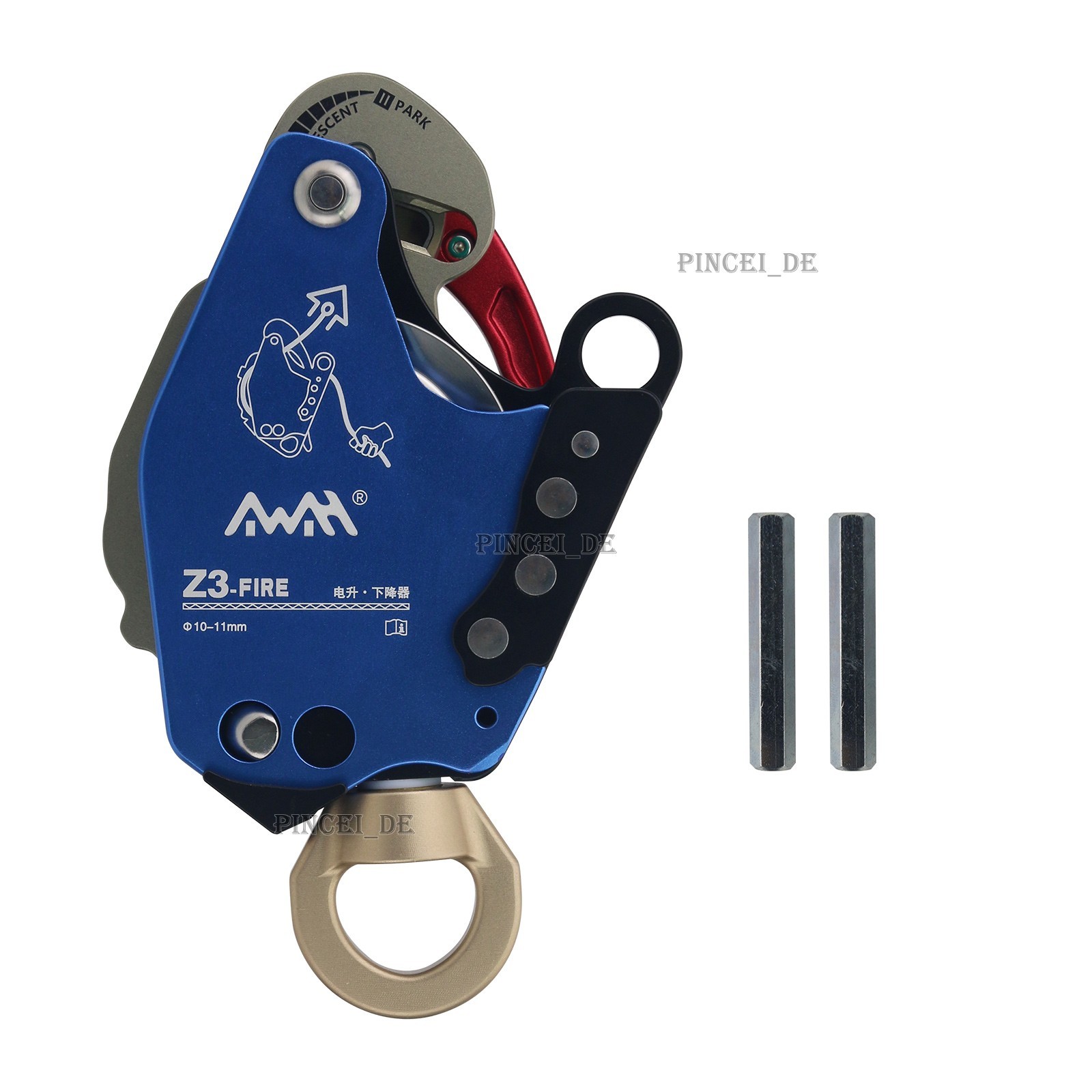 Blue Ascent Descent Device Comes Z3-FIRE with Universal Joint without Tool Box