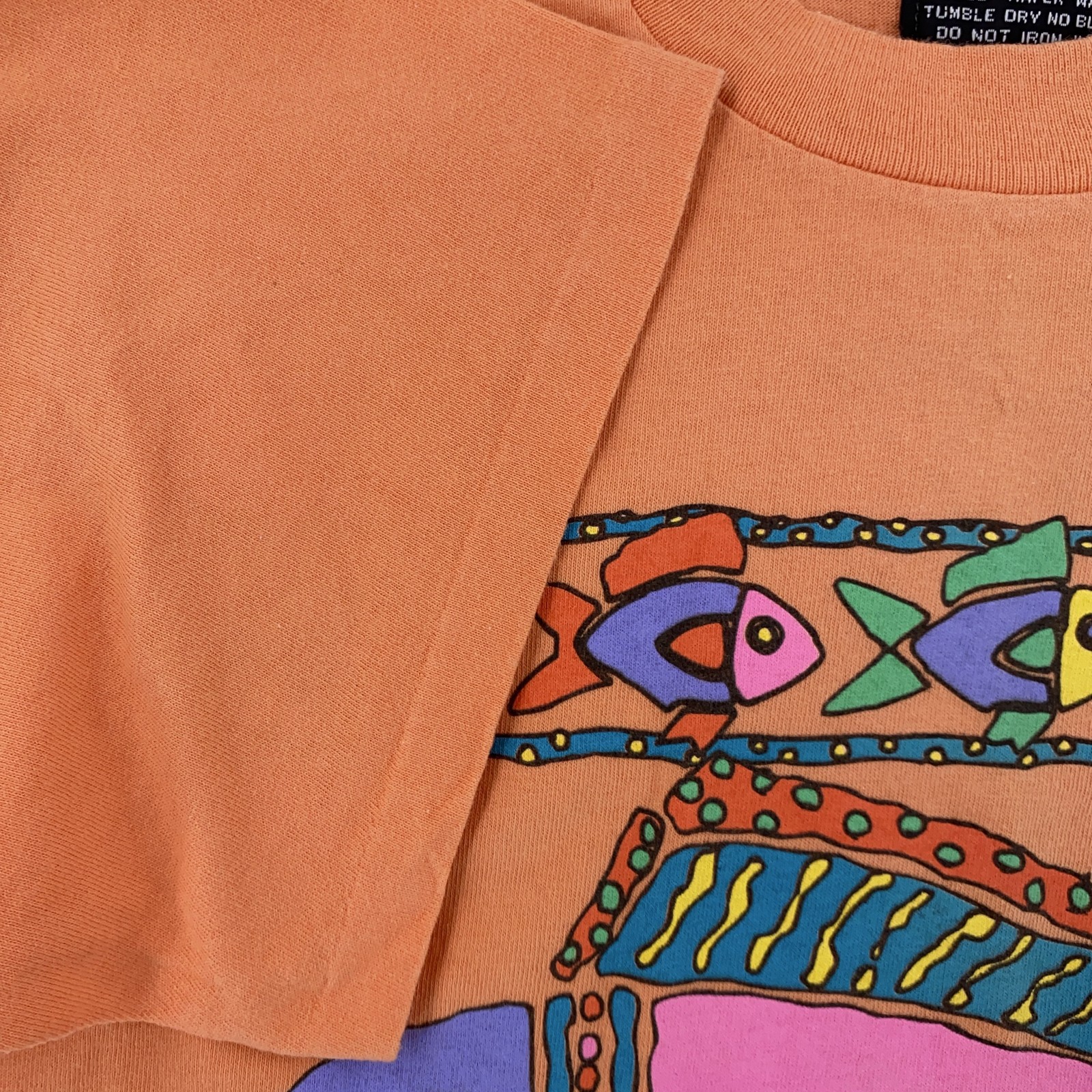 Vintage Panama Jack Shirt Mens Medium Fish Graphic Made USA 90s Tee T-Shirt gallery