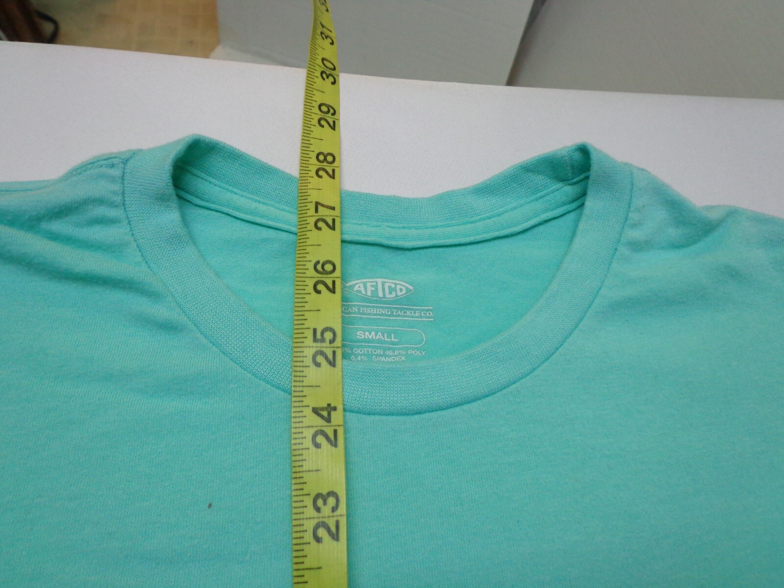 AFTCO Graphic Light Green T Shirt Size Small FLAWS gallery