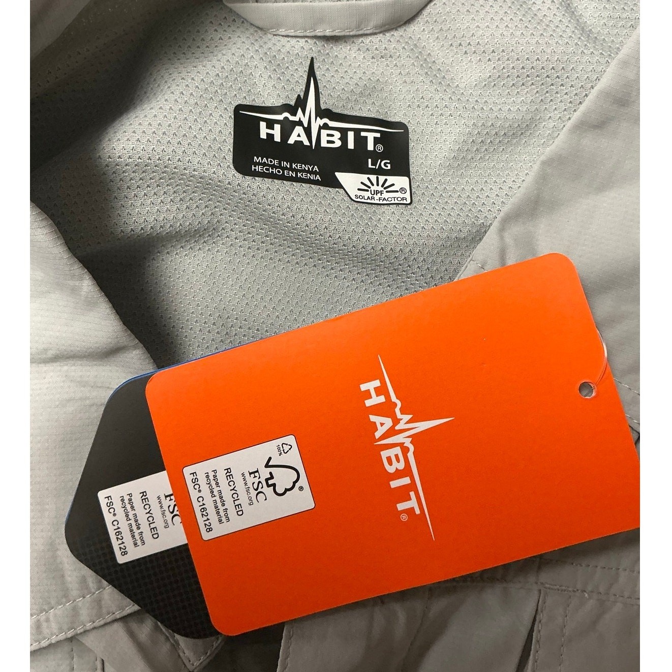 Habit Men's UPF 50+ Long Sleeve Fishing Shirt Size L gallery