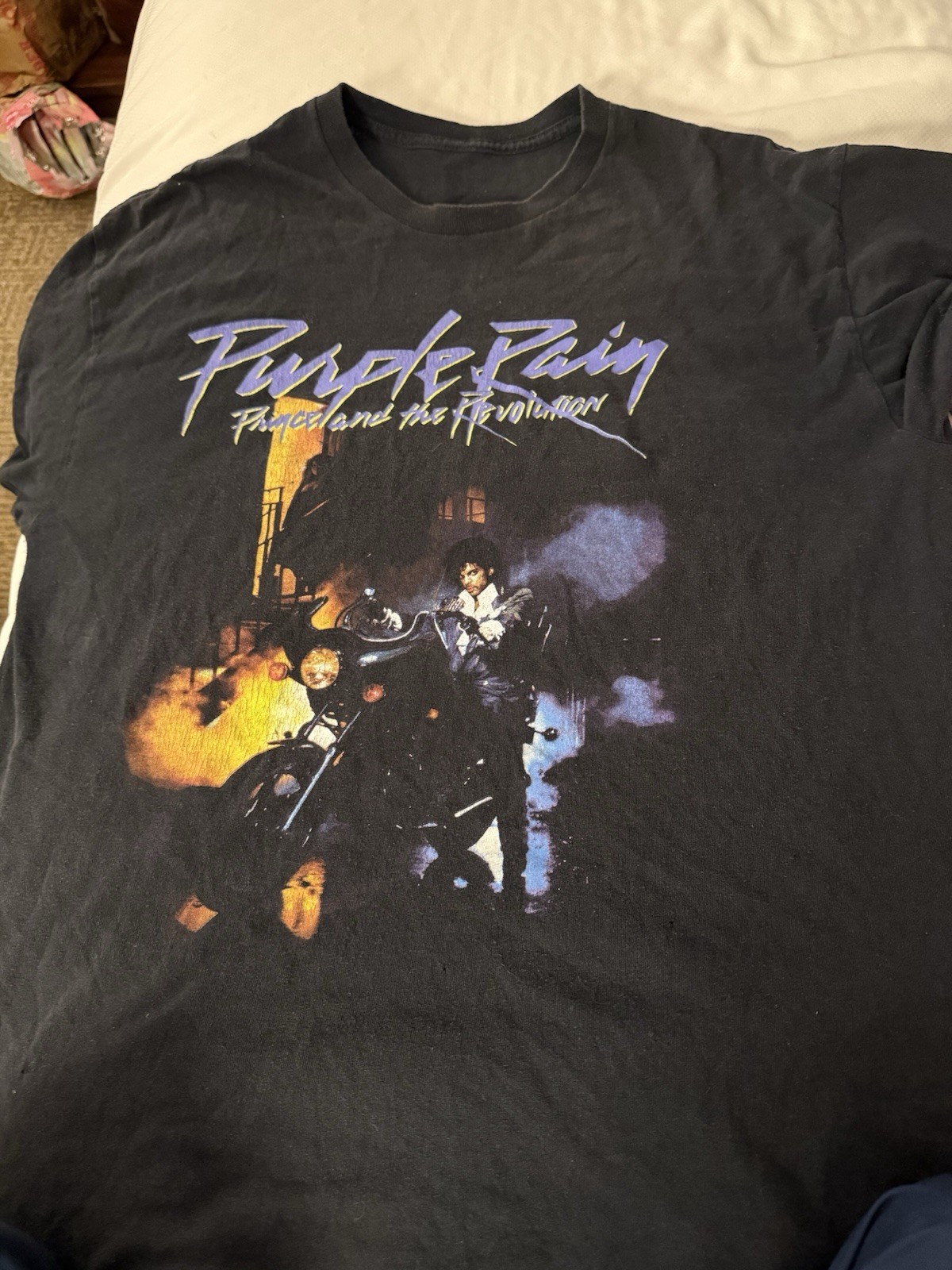 Vintage 1980s Prince Purple Rain T-Shirt Original Single Stitch, Tubular Knit XL gallery