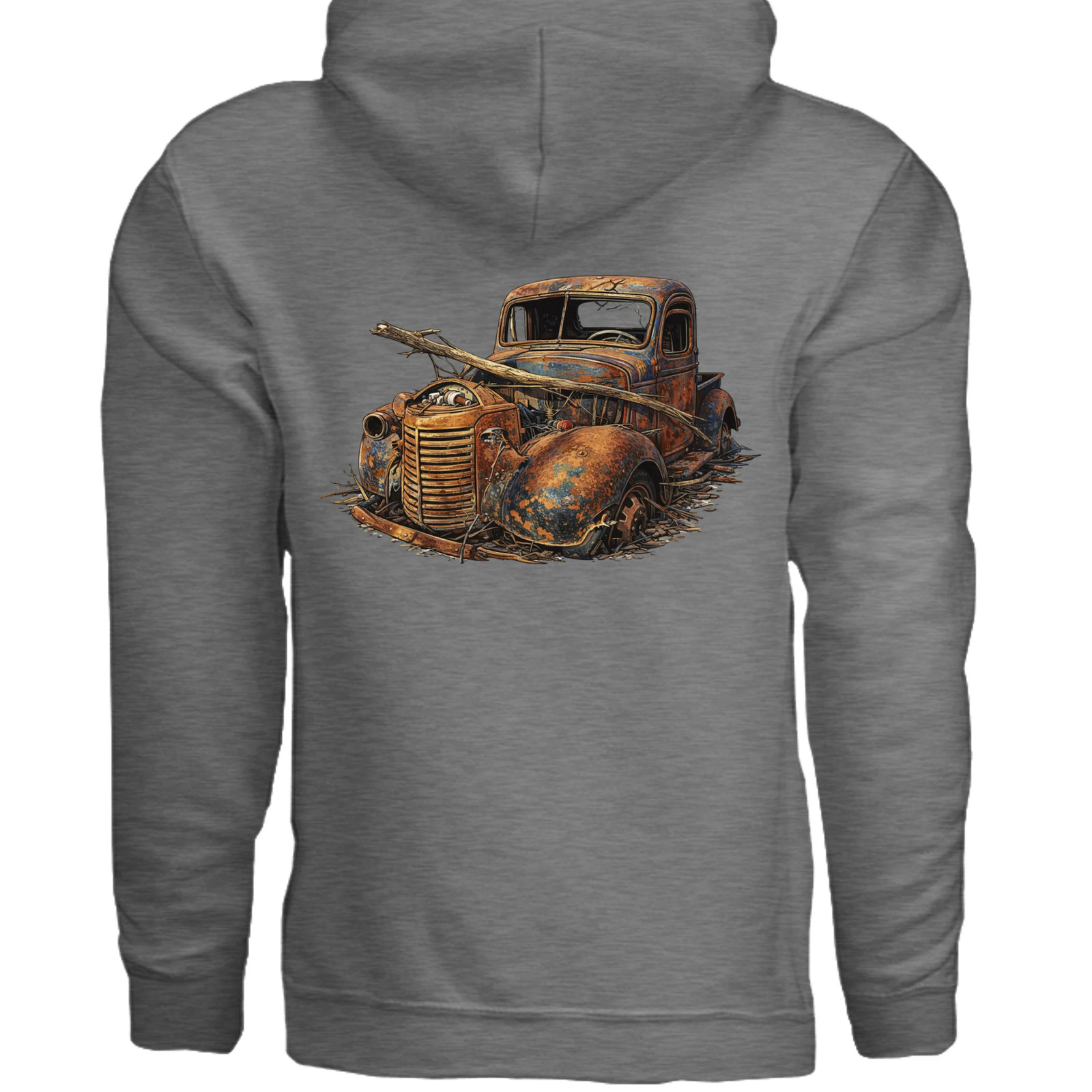 Vintage Car with Stick Graphic Tee | Wearable Art | An Old Man's Art gallery