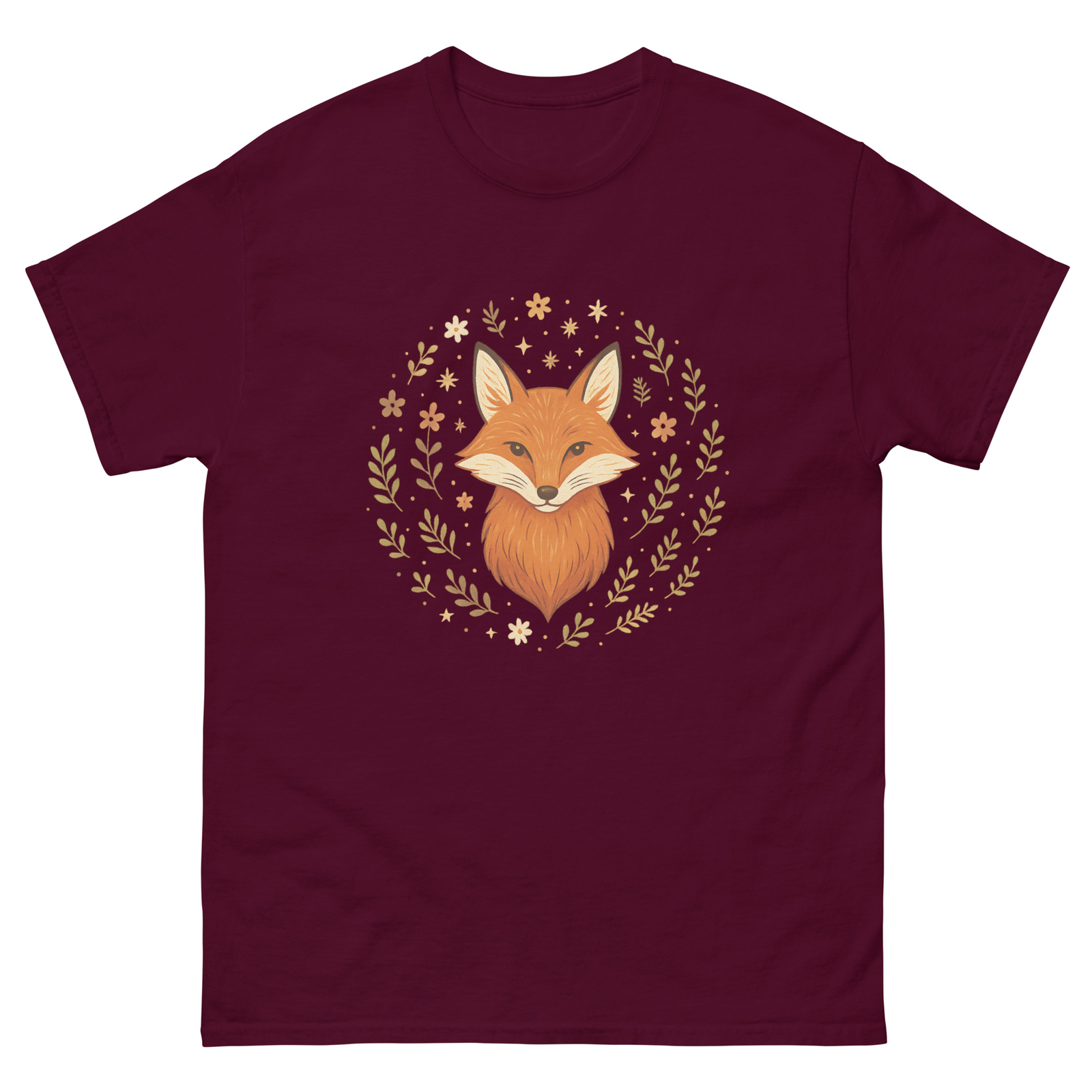 Fox T-Shirt Forest Animal Nature Design Tee Woodland Aesthetic Shirt