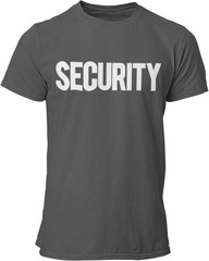 Security T-Shirt Front Back Print Men’s Tee Staff Event Uniform Bouncer…
