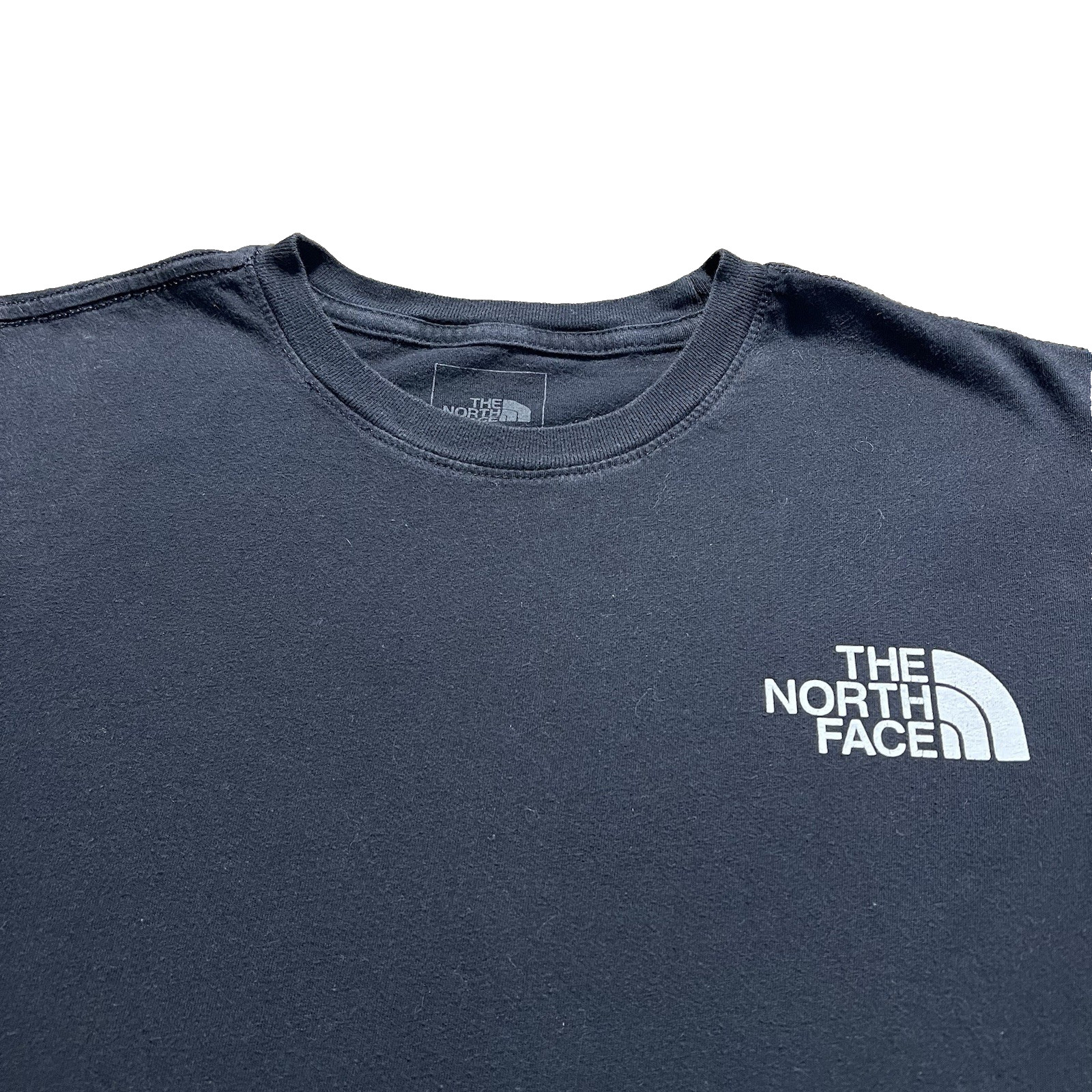 The North Face T Shirt Mens M Black Double Sided Big Logo Hiking gallery