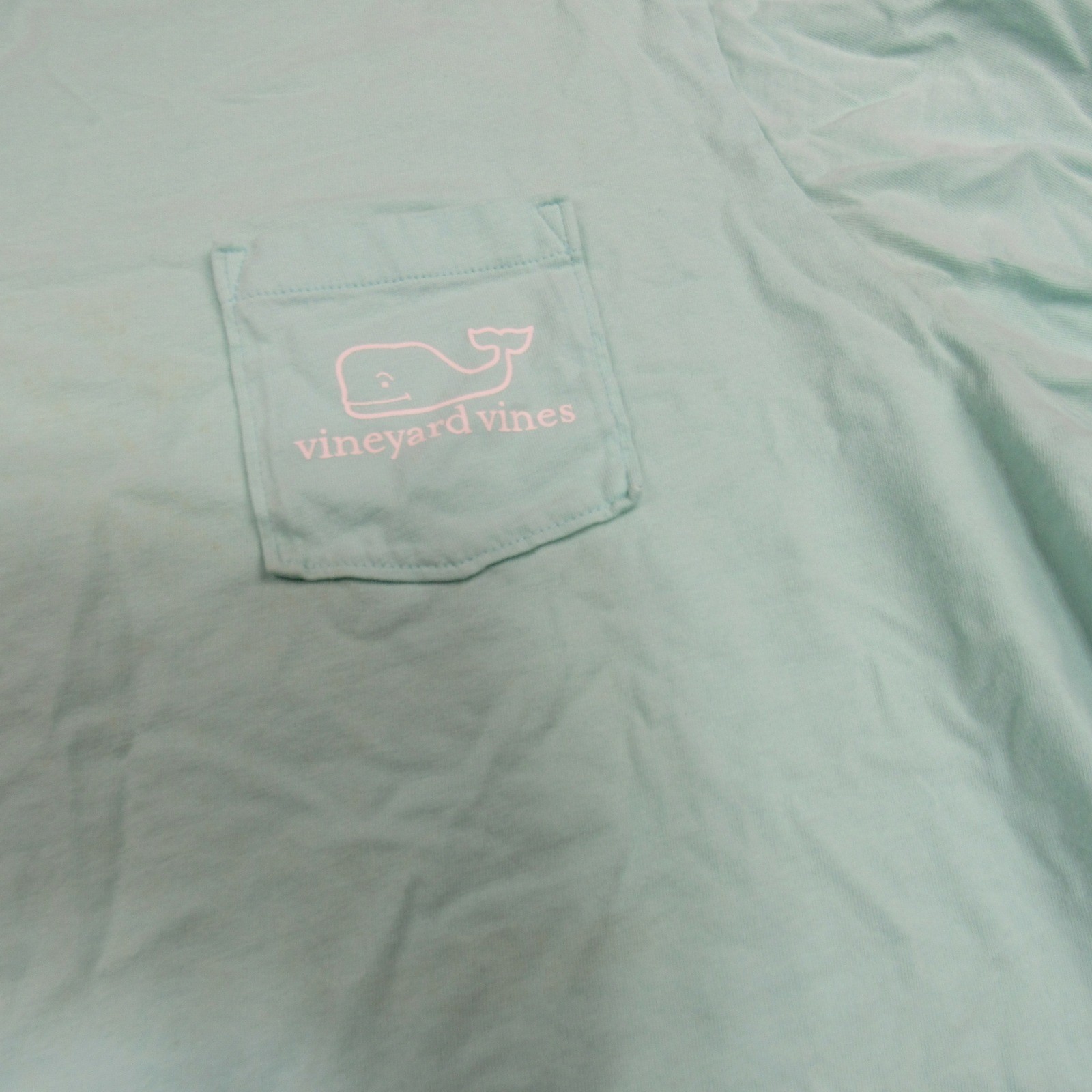 Vineyard Vines Mens XXL Mint Green Topographic Whale Graphic Pocket T-Shirt gallery