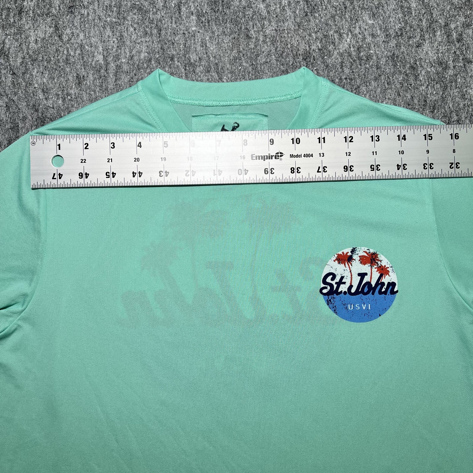 HIHO Performance Long Sleeve Shirt S Teal St.John US VII Graphic Made in Peru gallery