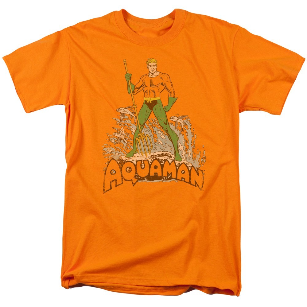 Aquaman Distressed Men’s T-Shirt S-3XL Officially Licensed DC Comics Tee gallery