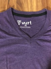 Vurt T-Shirt Purple Solid Medium V-neck Men’s