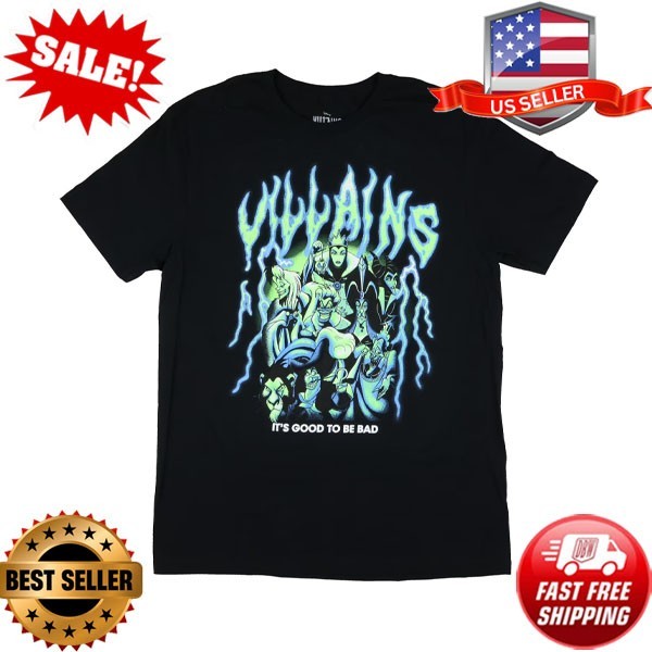 Disney Villains Men’s & Big Men’s Graphic Tee Shirt, Lightning Baddies, Sizes S-