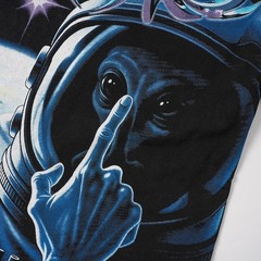 NEW Godspeed aliens Space astronauts printing Tee Mens Cotton T-shirt