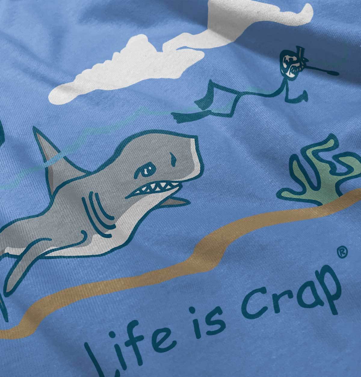 Life is Crap Sucks Snorkel Scuba Dive Funny Mens Casual Crewneck T Shirts Tees gallery