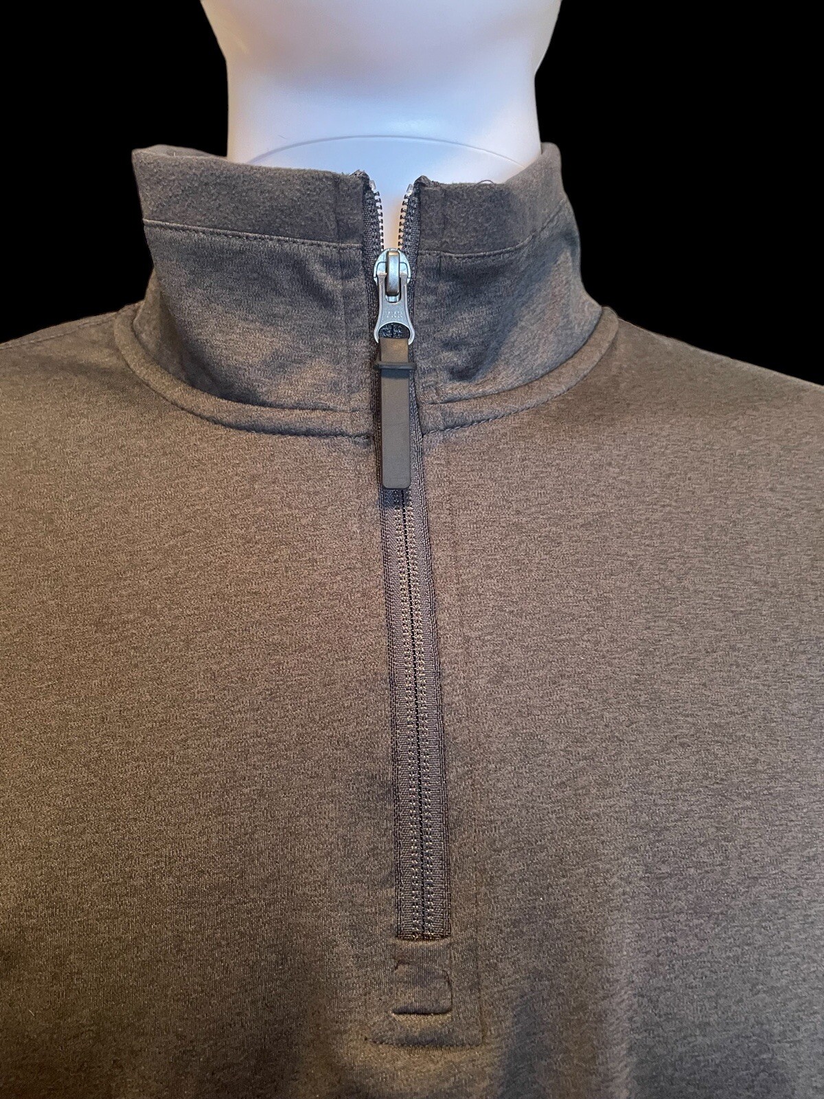 Men's 32 Degree Gray Long Sleeve 3/4 zip Shirt Size m gallery