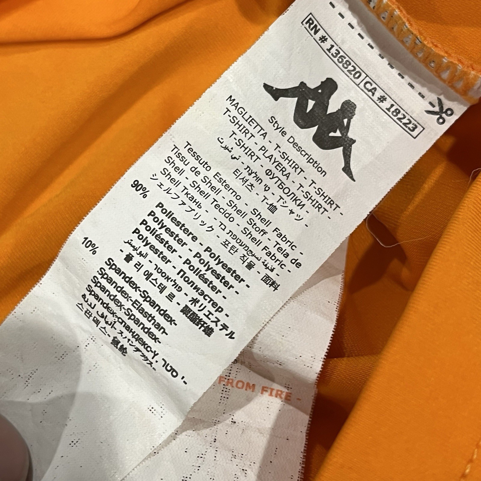 KAPPA Mens Short Sleeve Jersey #67 Orange Sz XL 2019 Fall Winter Collection gallery