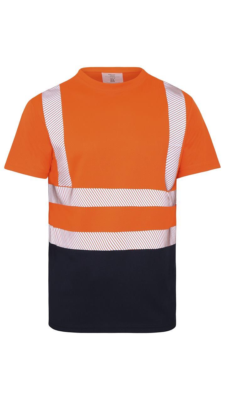 New Mens Hi Vis Viz Visibility Short Sleeve Safety Work Crew Neck Hi Viz T-Shirt gallery
