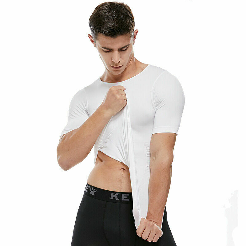 Men Slimming Body Shaper Posture Corrector Vest Abdomen Compression T-Shirt Tops gallery