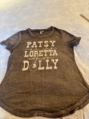 DOLLY LORETTA PATSY – Unisex Cotton T-Shirt Tee Shirt Black