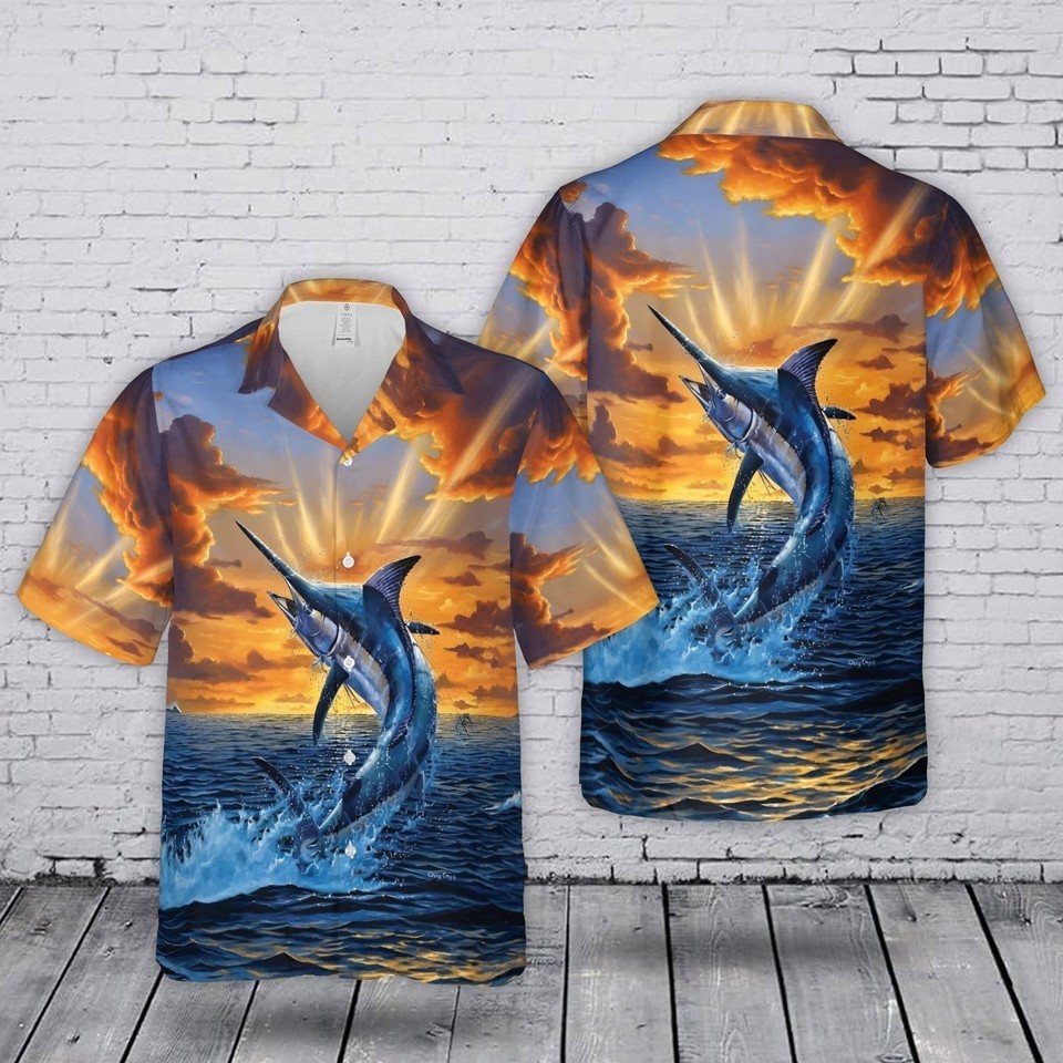 Blue Marlin Island Hawaiian Shirt gallery