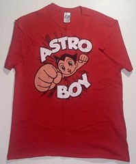 Astro Boy Graphic Tee T-shirt Size Large L Red Osamu Tezuka Productions Official