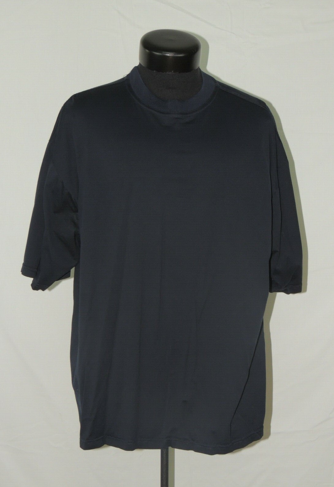 Men Murano Navy Blue Soft Cotton Made Italy Tee Shirt T Solid Crew Neck EUC 2XL