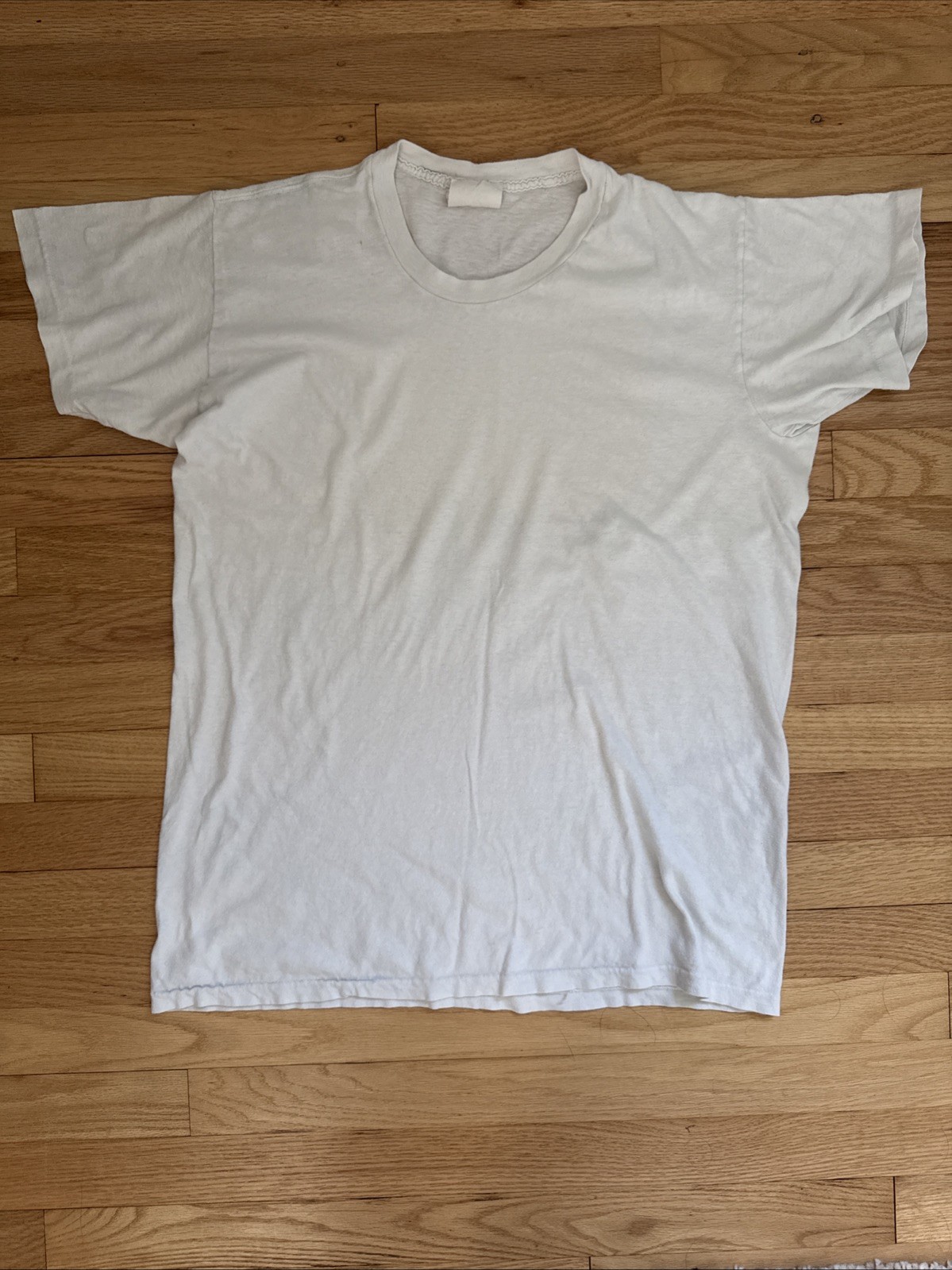 Vintage White Tee Reeves Brothers Shirt Large White Plain Undershirt