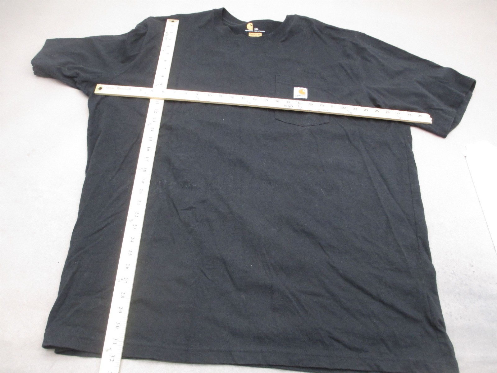 Carhartt Size 3XL Mens Black 100% Cotton Short Sleeve Utility Work TShirt 176 gallery