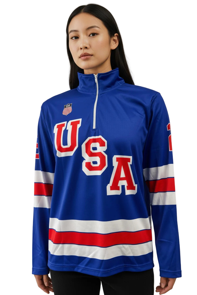 USA Hockey 2026 Replica Lightweight Blue 1/4 Zip Pullover gallery
