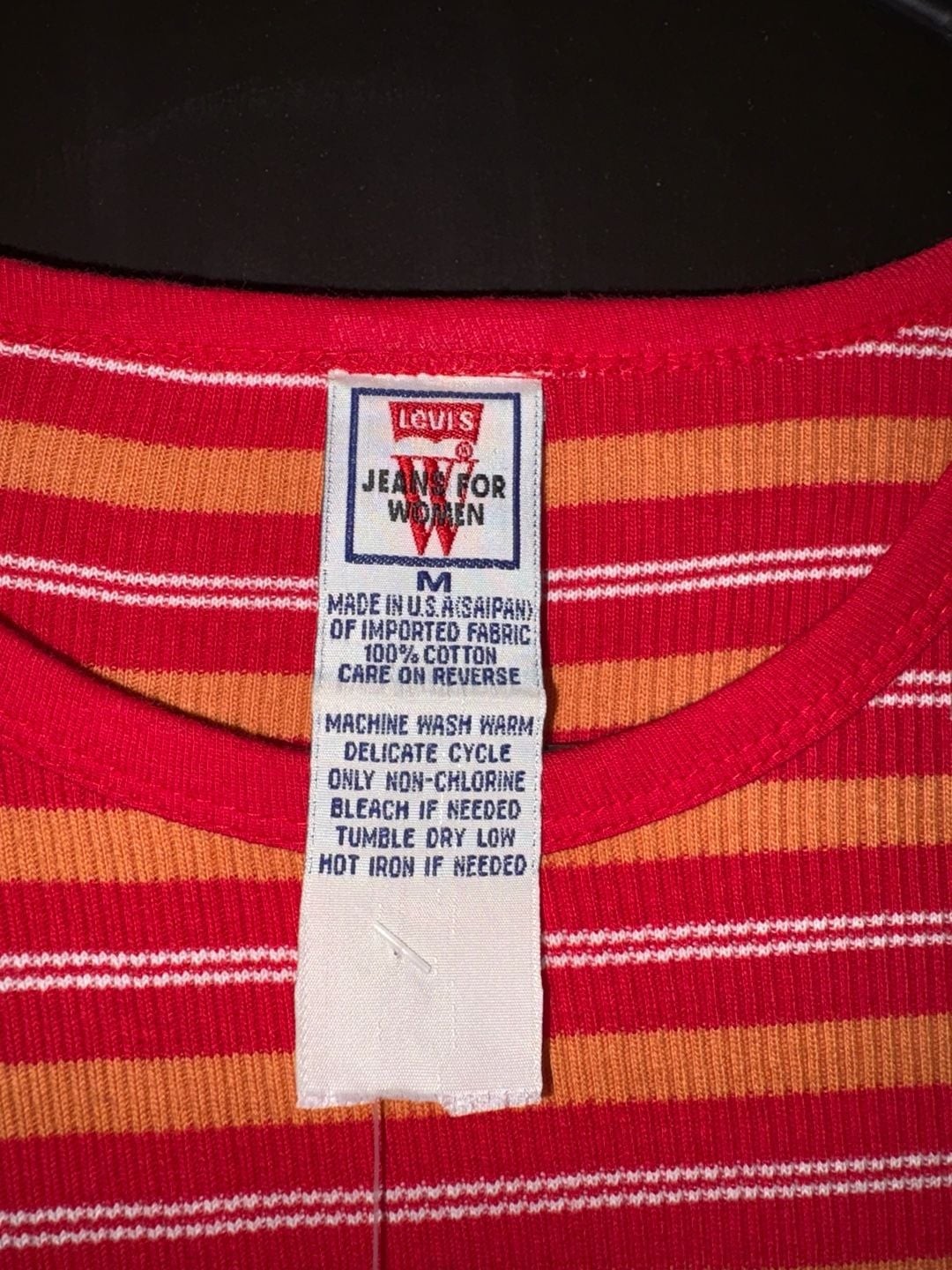 Vintage 90s Levi's Slim Ribs Striped Deadstock T-Shirt gallery
