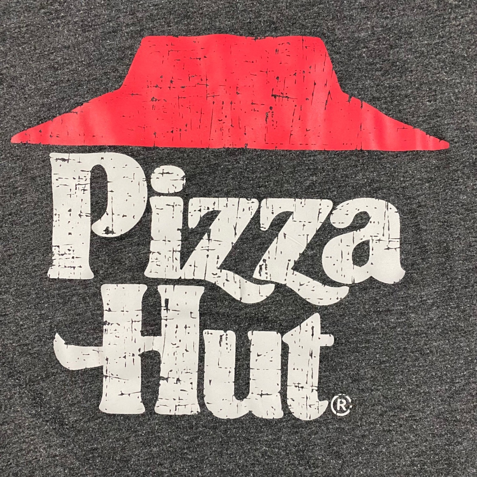 Pizza Hut Graphic T Shirt Mens Medium Grey PH3040PME Distressed Logo Tee gallery