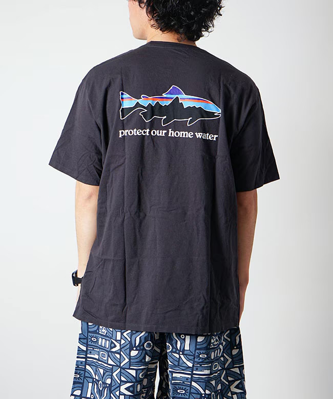 Patagonia – M’s Home Water Trout Organic T-Shirt – Ink Black 37547 Small – NWT