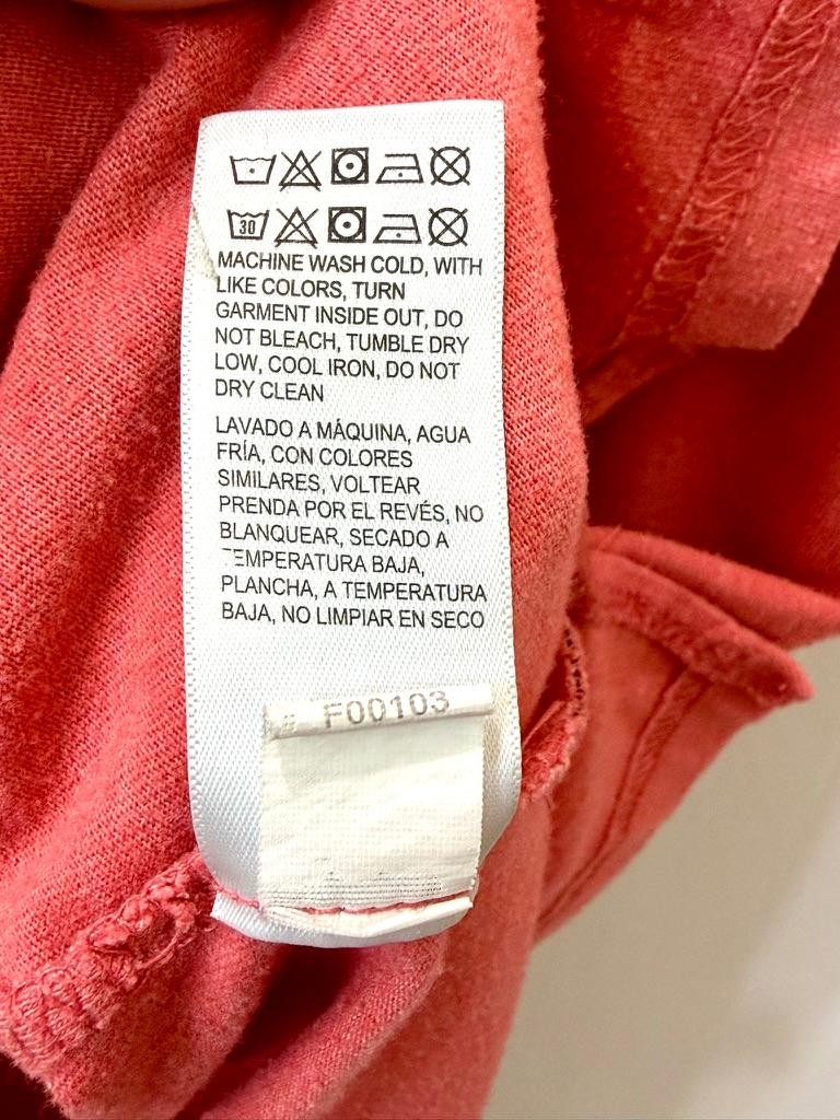 Lucky Brand T-Shirt Mens Large Coral Red Heather Short Sleeve Crew Neck Tee gallery