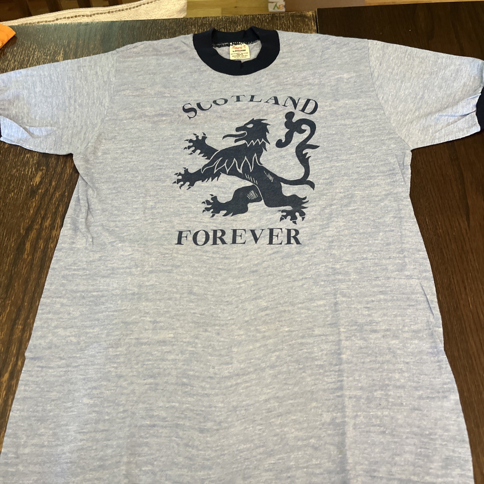 VTG Scotland Forever Ringer T-Shirt Mens M Single Stitch Made In USA Stedman T gallery