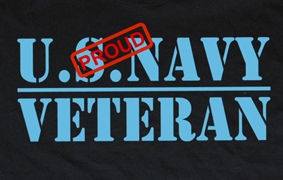 Navy T-Shirt, Long Sleeve, Military Hero, U.S.Navy Veteran, Proud, 100%Cotton gallery