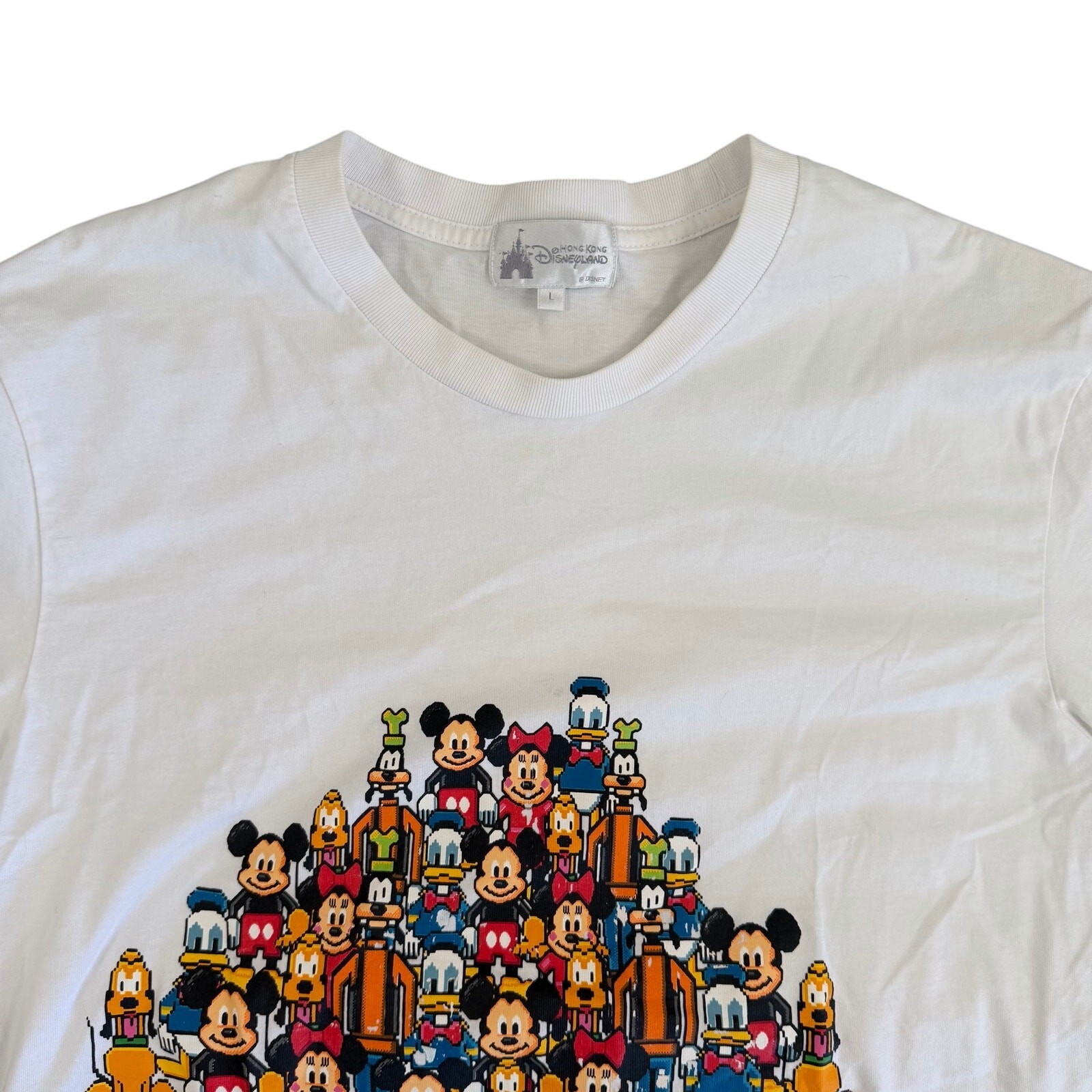 Disneyland Hong Kong Mickey Mouse Friends Graphic T Shirt Mens Large Disney Park