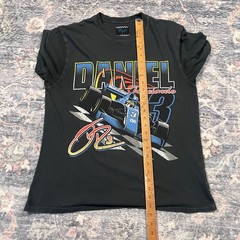 Daniel Ricciardo Formula 1 T Shirt Size Large Faded Black Vintage Style AOP Car