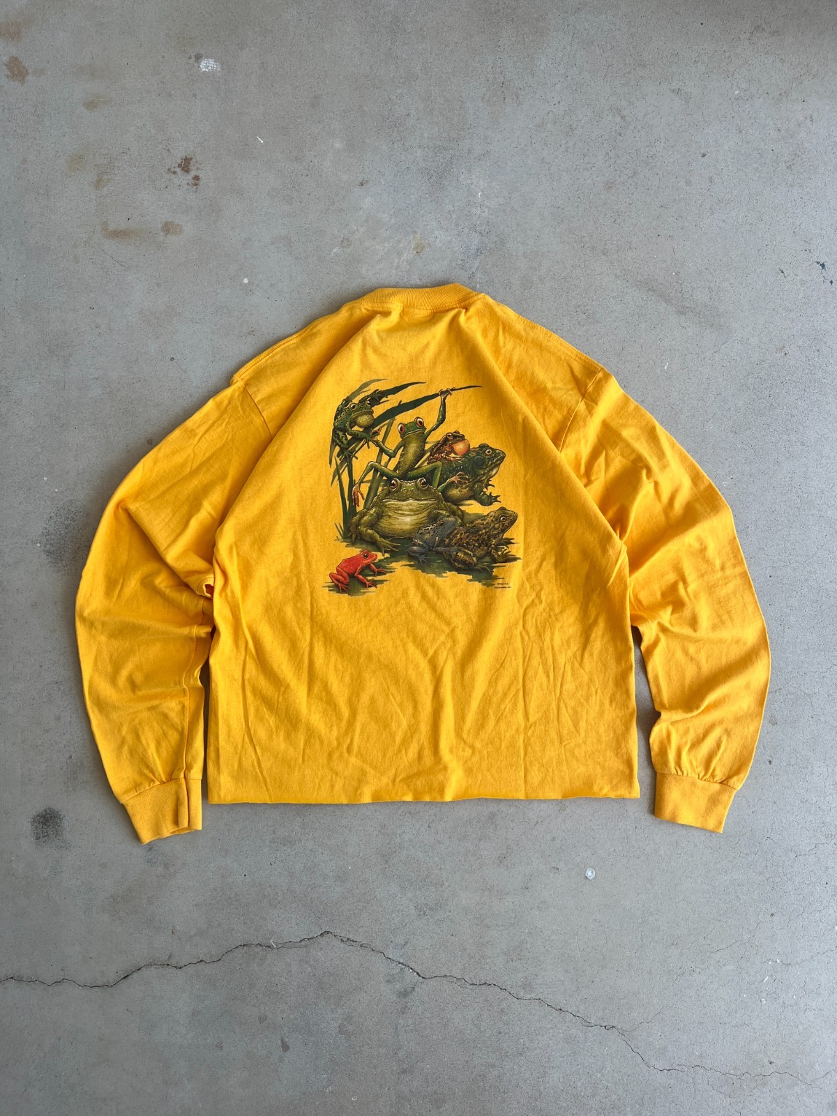 Vintage Yellow Gildan "Bullfrog's" Long Sleeve Tee - L gallery