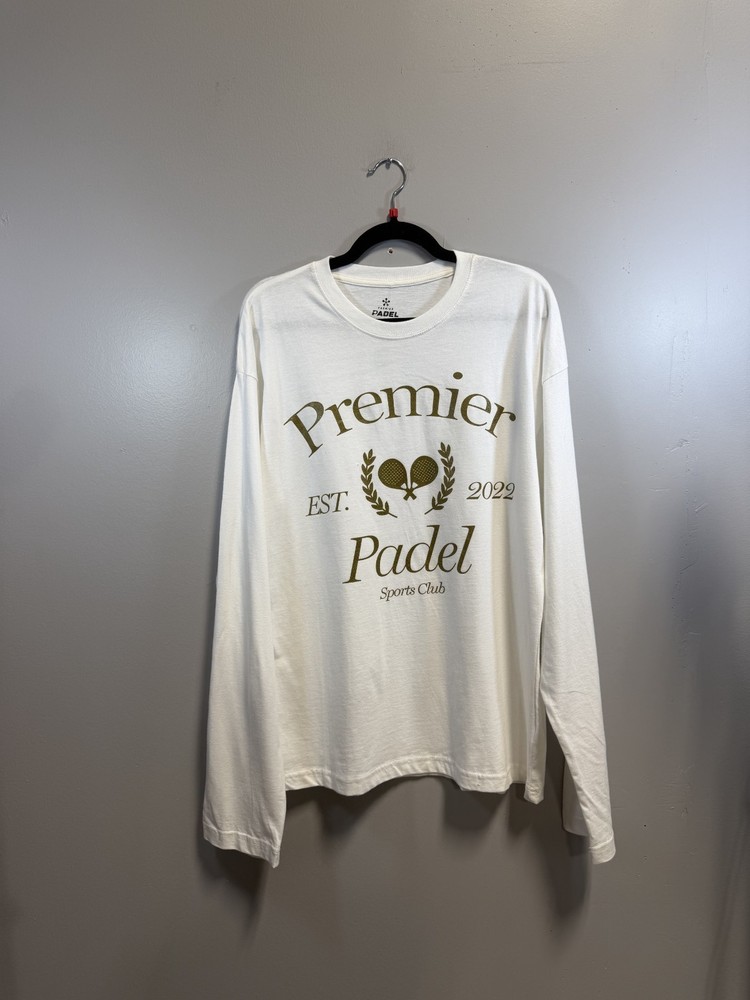 [Clothing Sample] Men’s Premier Padel White Long sleeve Tee Size: Large