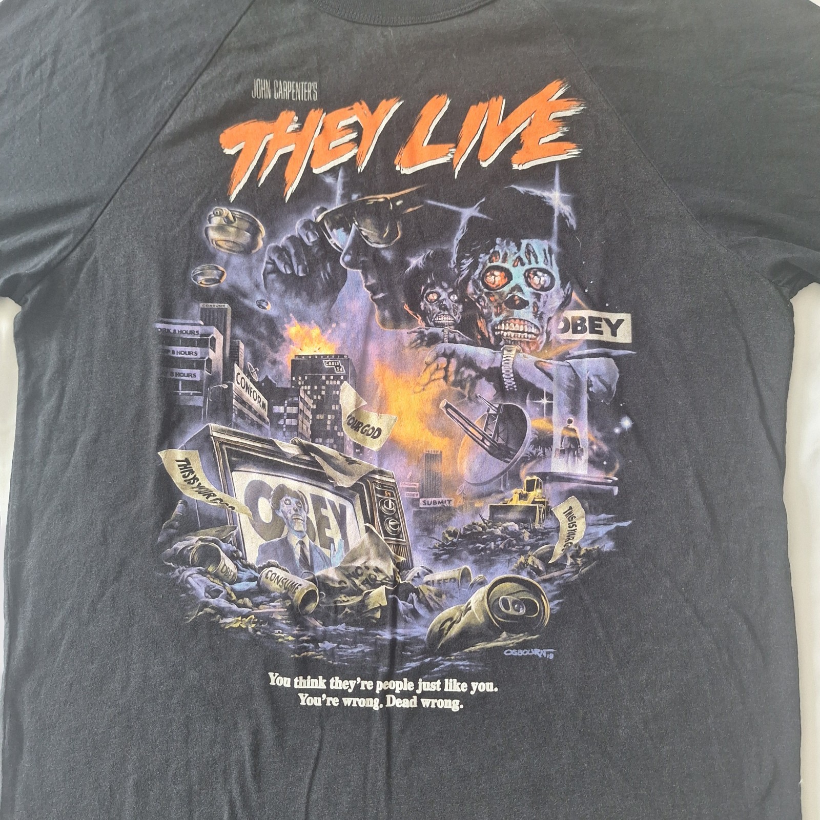 Fright Rags They Live John Carpenters Black Long Sleeve Size L gallery