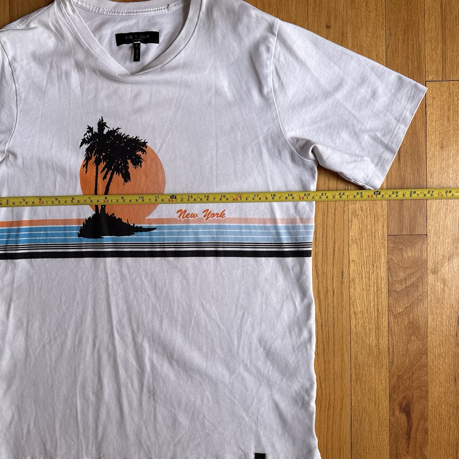 Rag & Bone New York T Shirt Men’s Medium White Short Sleeve Graphic Tee gallery